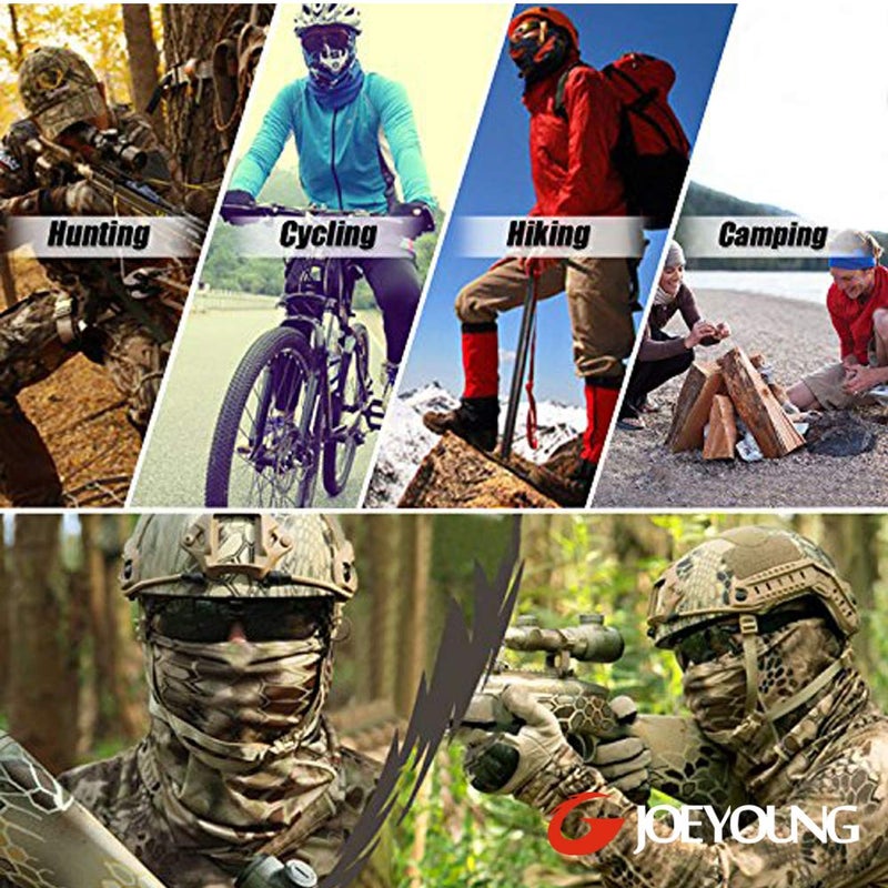 JOEYOUNG 3D Face Sun Mask, Neck Gaiter, Headwear, Magic Scarf, Balaclava, Bandana, Face Mask, Hunting, Running, Motorcycle - Image 5
